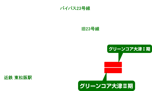 松阪市大津分譲地所在地図