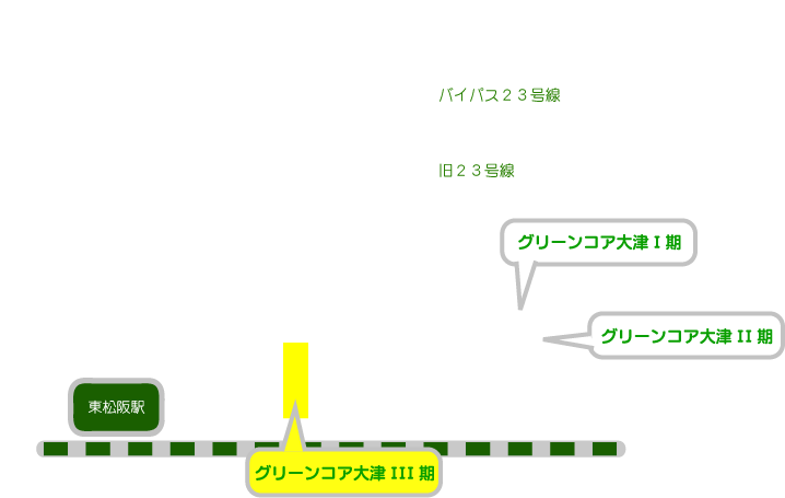 松阪市大津町分譲地グリーンコア大津Ⅲ　所在地図